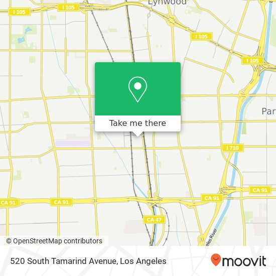 Mapa de 520 South Tamarind Avenue
