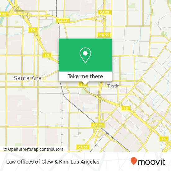 Mapa de Law Offices of Glew & Kim