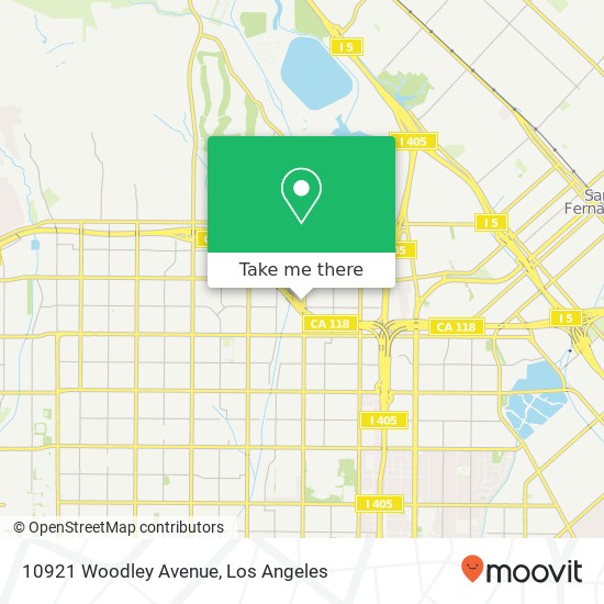 10921 Woodley Avenue map