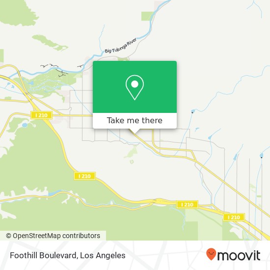 Mapa de Foothill Boulevard