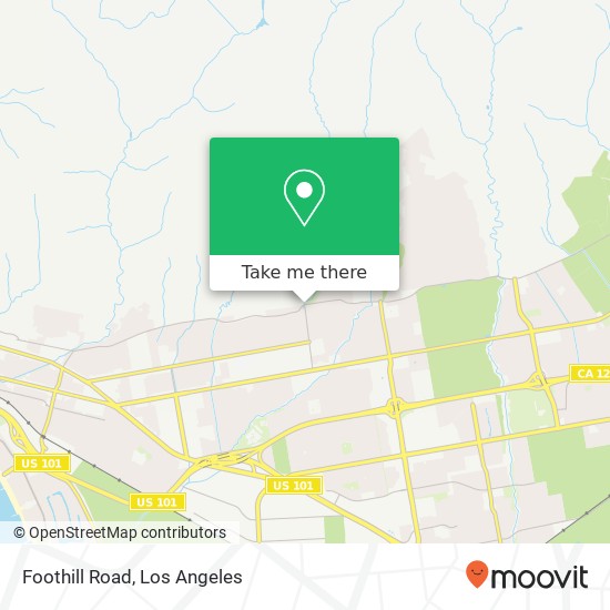 Mapa de Foothill Road