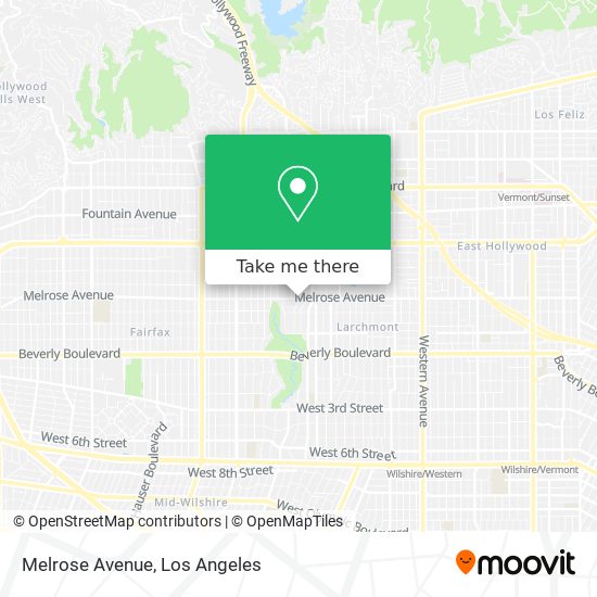 Mapa de Melrose Avenue