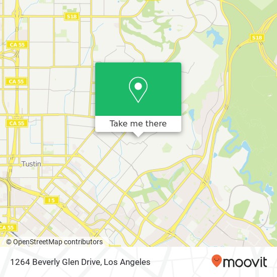 1264 Beverly Glen Drive map