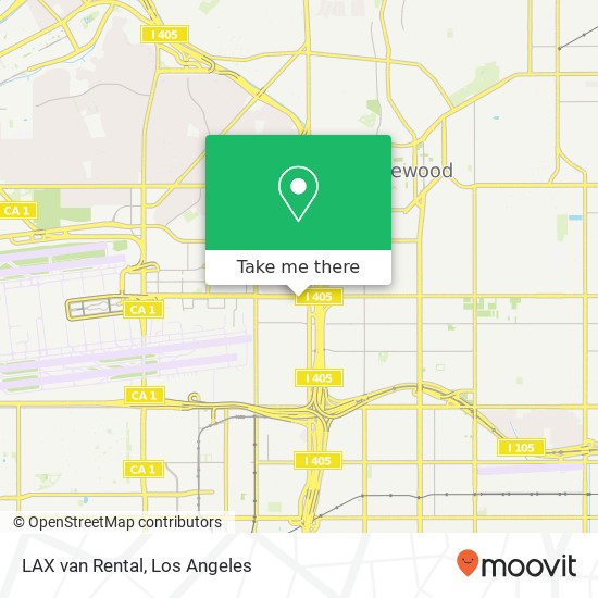 LAX van Rental map