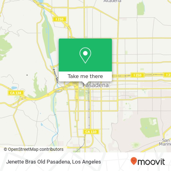 Jenette Bras Old Pasadena map