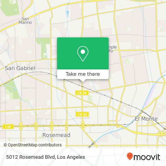 5012 Rosemead Blvd map