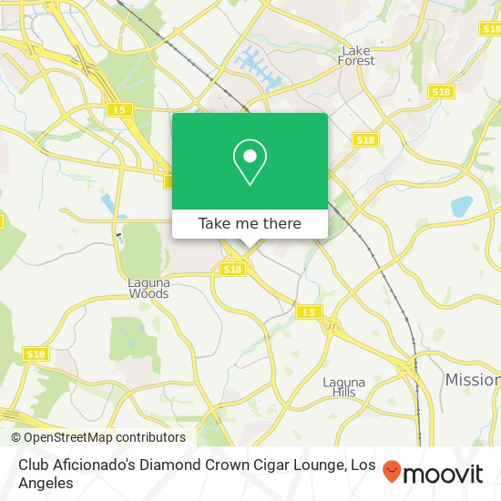 Mapa de Club Aficionado's Diamond Crown Cigar Lounge, 23825 El Toro Rd Lake Forest, CA 92630