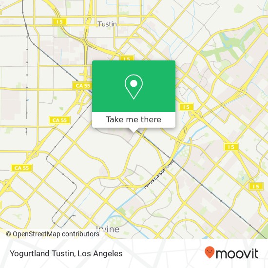 Mapa de Yogurtland Tustin, 15090 Kensington Park Dr Tustin, CA 92782