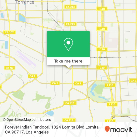 Mapa de Forever Indian Tandoori, 1824 Lomita Blvd Lomita, CA 90717