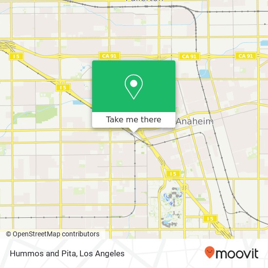 Mapa de Hummos and Pita, N Manchester Ave Anaheim, CA 92802