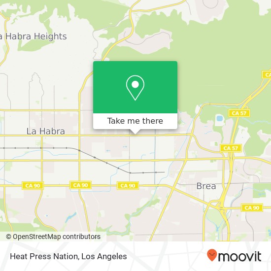 Mapa de Heat Press Nation, 1050 W Central Ave Brea, CA 92821