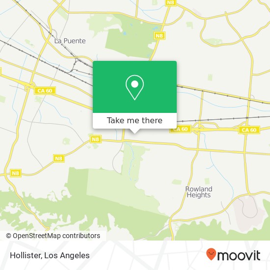 Mapa de Hollister, Industry, CA 91748