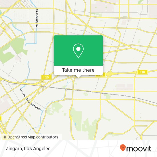 Mapa de Zingara, Los Angeles, CA 90016