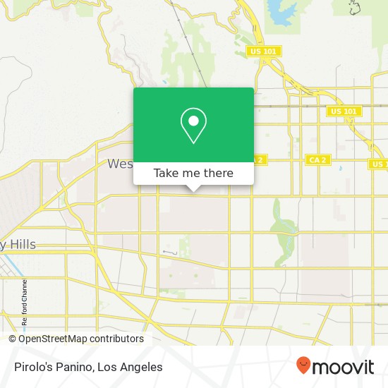 Mapa de Pirolo's Panino, 7461 Melrose Ave Los Angeles, CA 90046