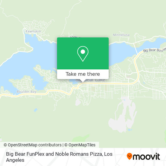 Big Bear FunPlex and Noble Romans Pizza map