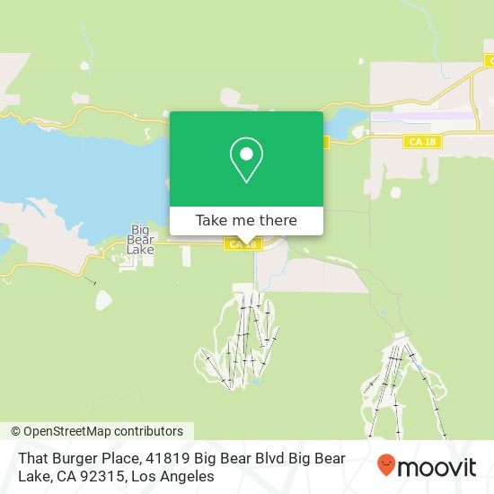 That Burger Place, 41819 Big Bear Blvd Big Bear Lake, CA 92315 map