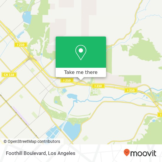 Foothill Boulevard map