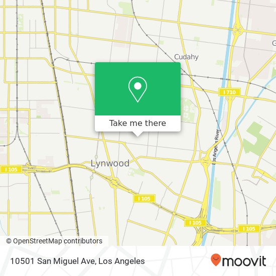 10501 San Miguel Ave map