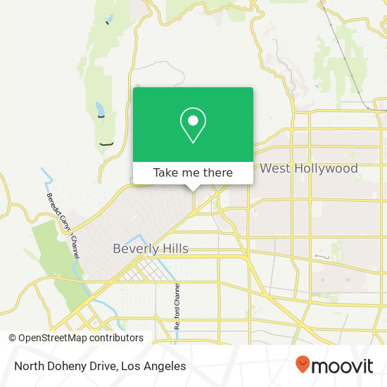 North Doheny Drive map