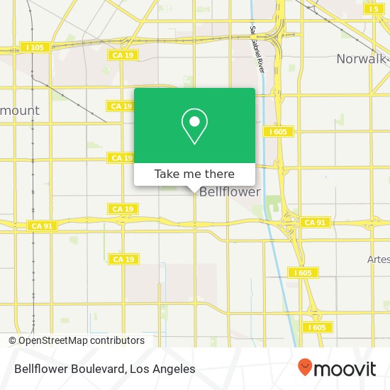 Mapa de Bellflower Boulevard