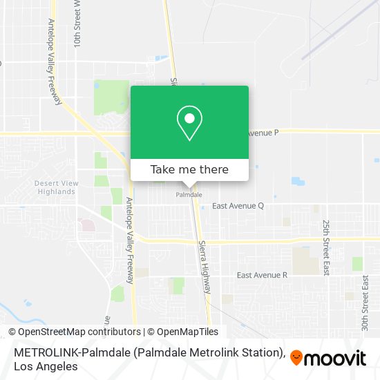 Mapa de METROLINK-Palmdale (Palmdale Metrolink Station)