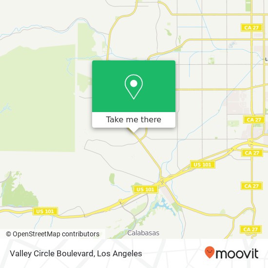 Mapa de Valley Circle Boulevard