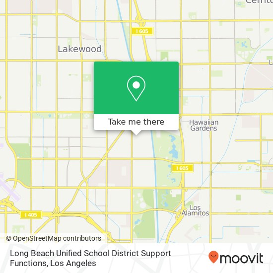 Long Beach Unified School District Support Functions map