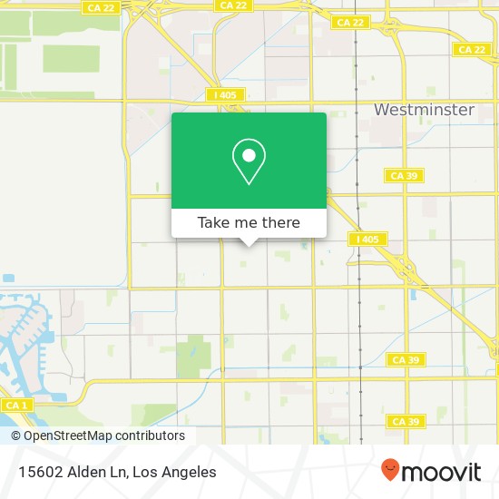 Mapa de 15602 Alden Ln