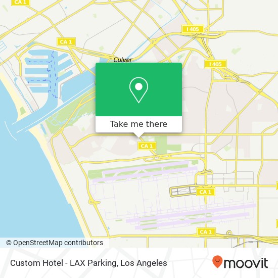 Custom Hotel - LAX Parking map