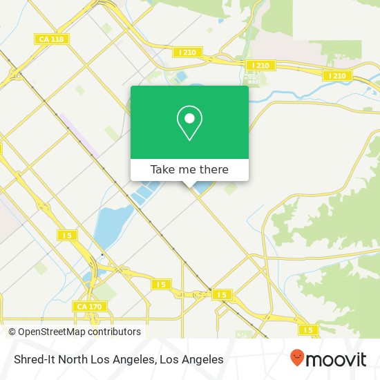 Shred-It North Los Angeles map