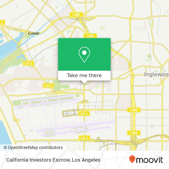 Mapa de California Investors Escrow