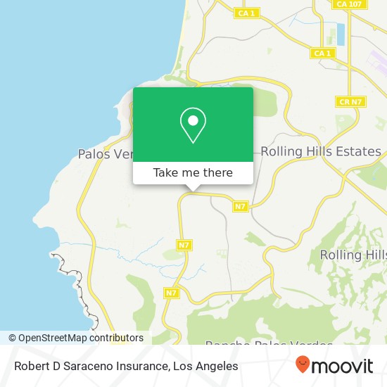 Robert D Saraceno Insurance map