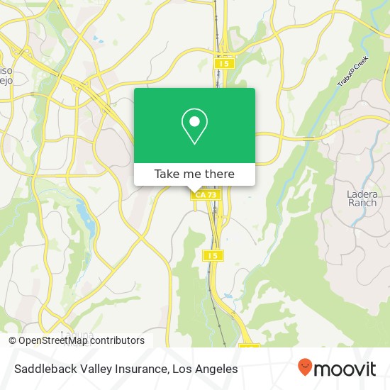 Saddleback Valley Insurance map