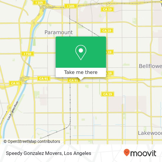 Mapa de Speedy Gonzalez Movers