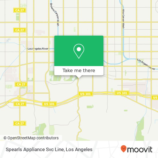 Spearls Appliance Svc Line map