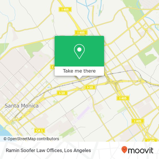 Mapa de Ramin Soofer Law Offices