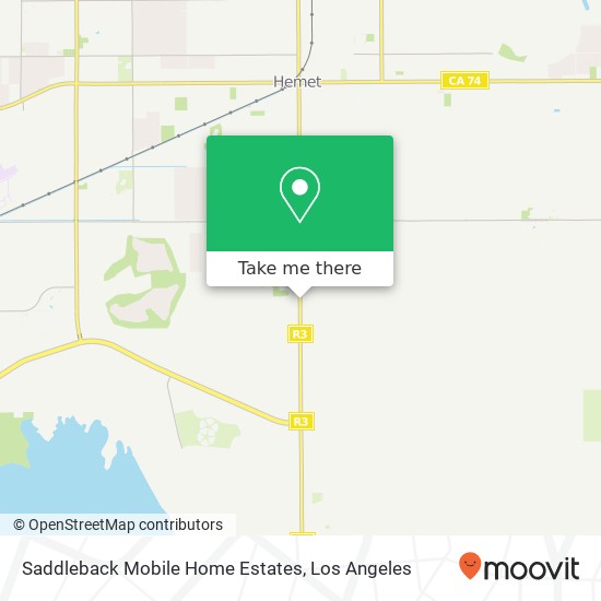 Mapa de Saddleback Mobile Home Estates