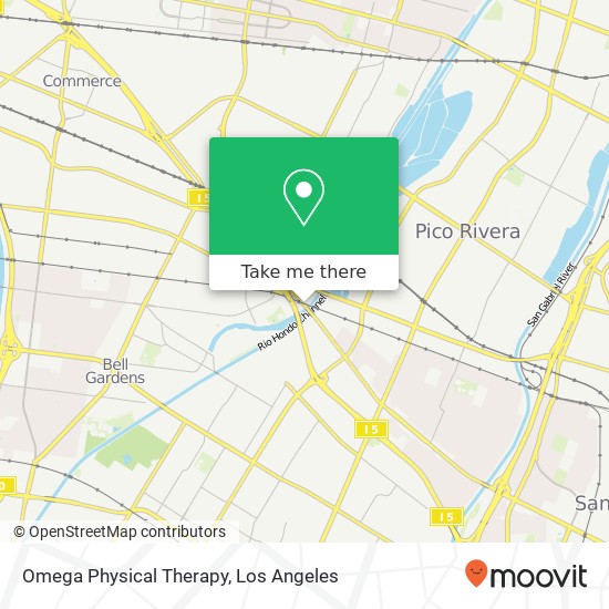 Mapa de Omega Physical Therapy