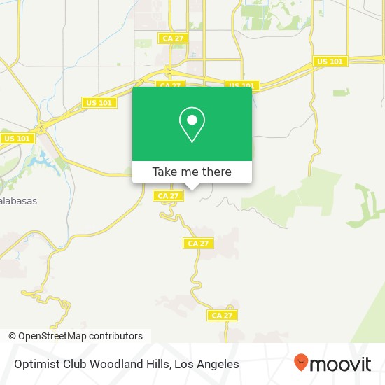 Optimist Club Woodland Hills map