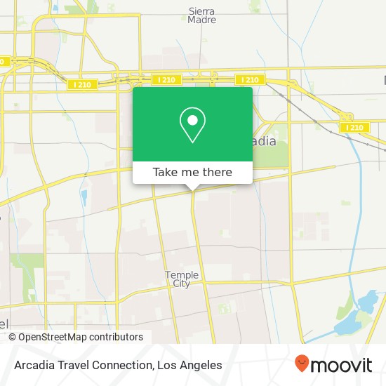 Arcadia Travel Connection map