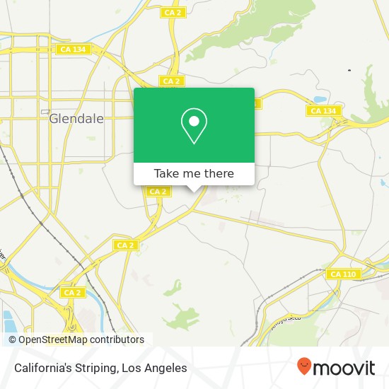 Mapa de California's Striping