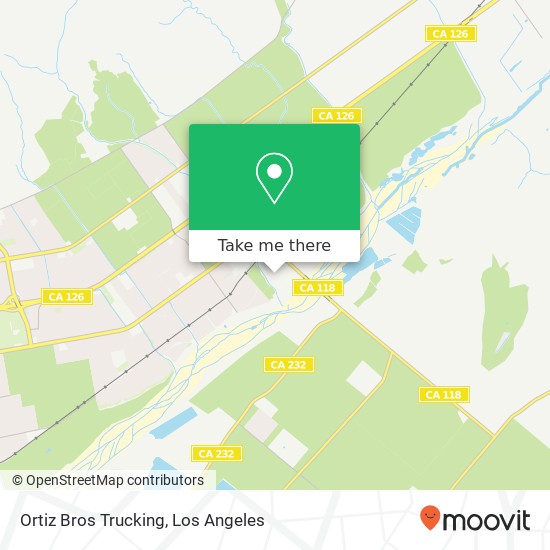 Ortiz Bros Trucking map
