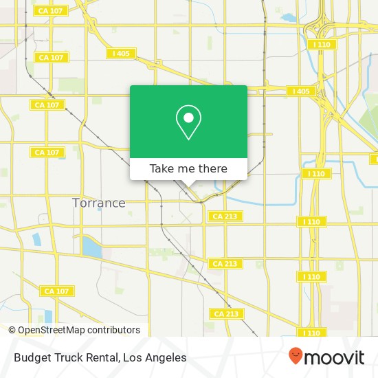 Budget Truck Rental map