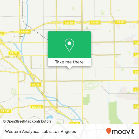 Mapa de Western Analytical Labs