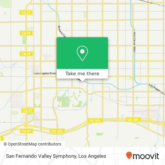 Mapa de San Fernando Valley Symphony