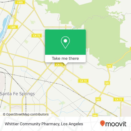 Mapa de Whittier Community Pharmacy