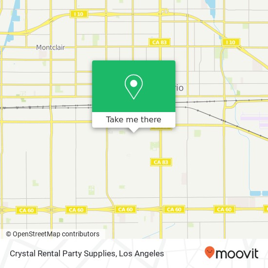 Crystal Rental Party Supplies map