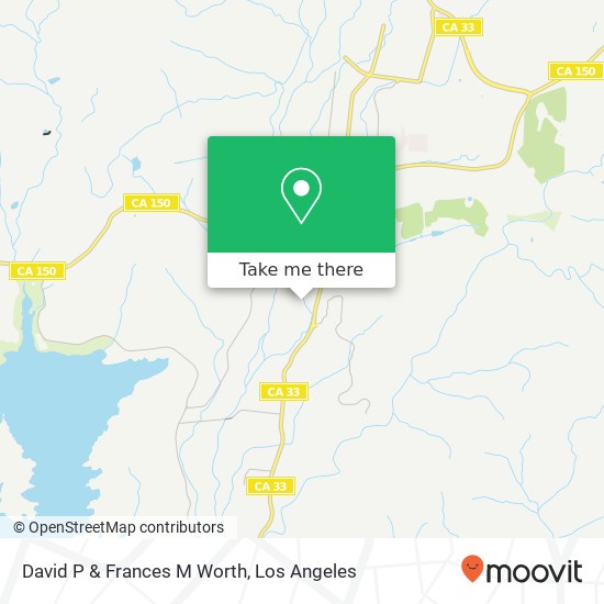 Mapa de David P & Frances M Worth
