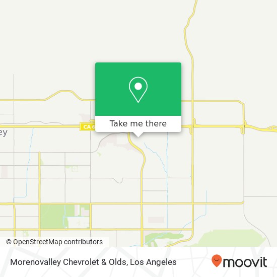 Mapa de Morenovalley Chevrolet & Olds