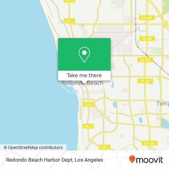 Redondo Beach Harbor Dept map